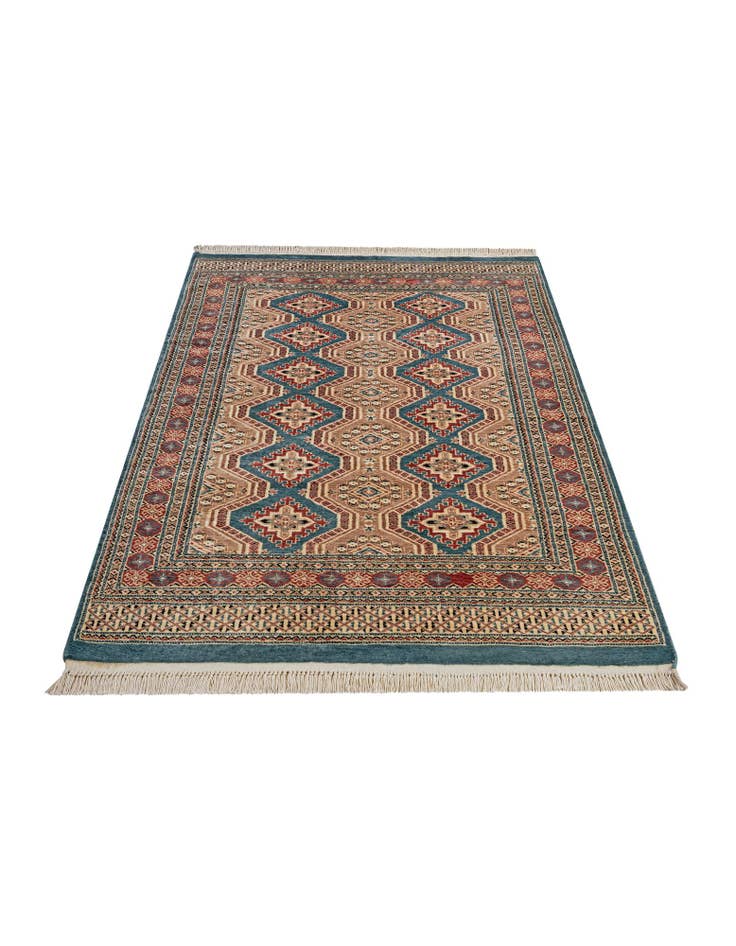 Detail image of 4' 3 x 6' 2  Hand Knotted Bokhara Oriental Rug