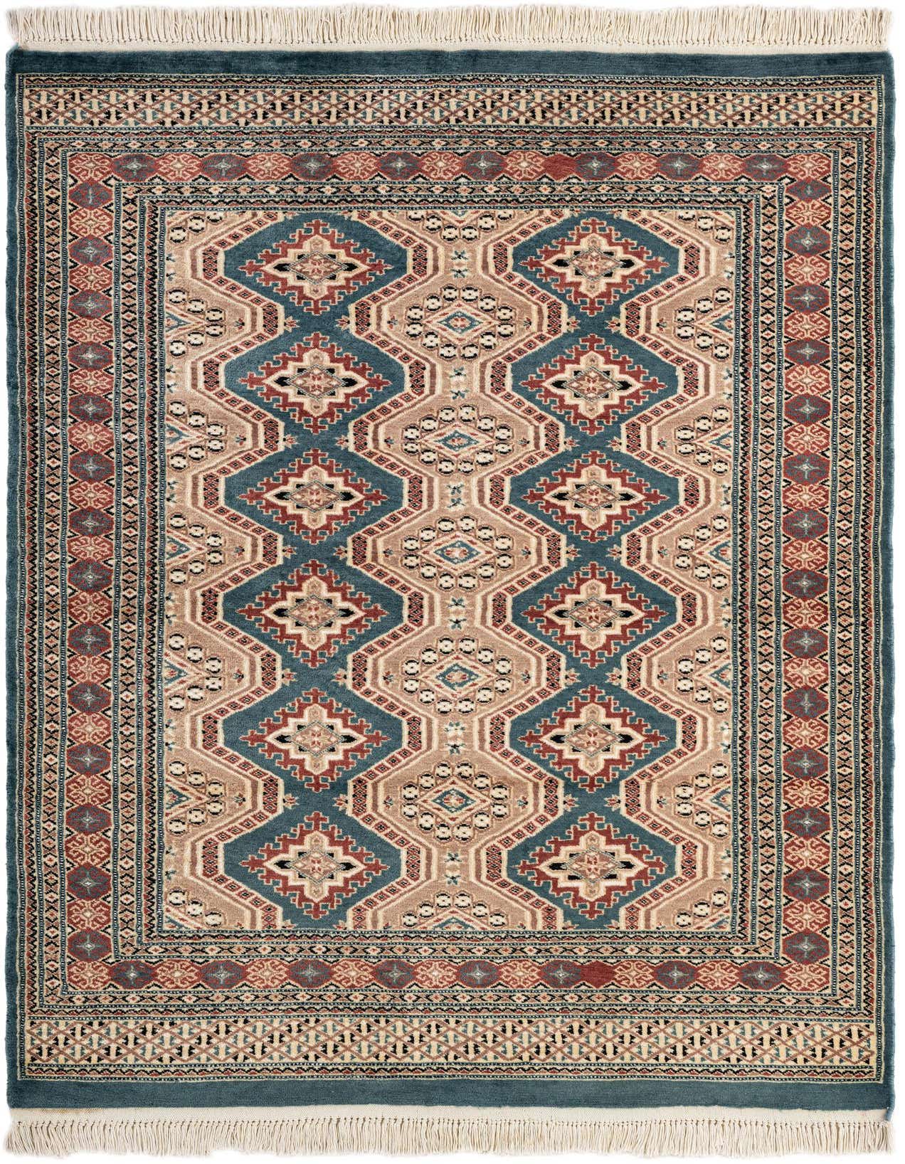4' 3 x 6' 2 Hand Knotted Bokhara Oriental Rug