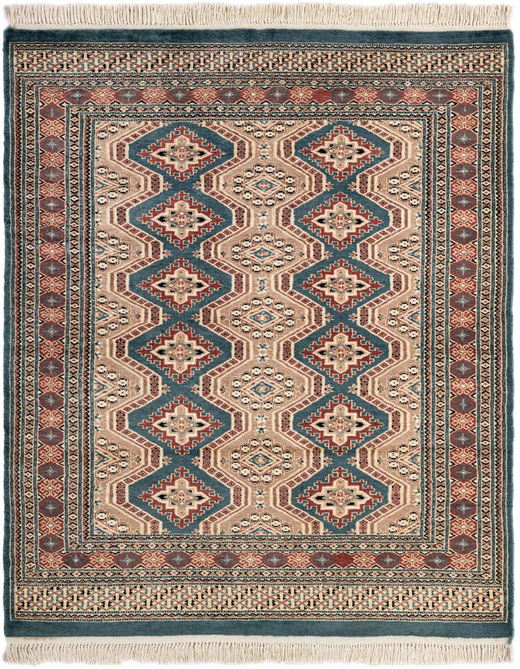 Detail image of 4' 3 x 6' 2 Hand Knotted Bokhara Oriental Rug