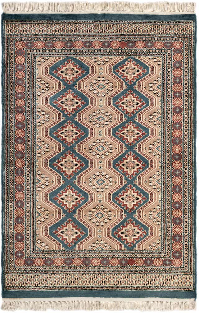 4' 3 x 6' 2 Hand Knotted Bokhara Oriental Rug