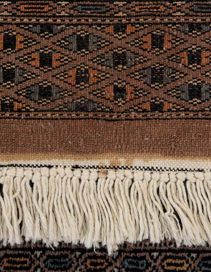 Detail image of 3' 3 x 4' 11  Hand Knotted Bokhara Oriental Wool Rug