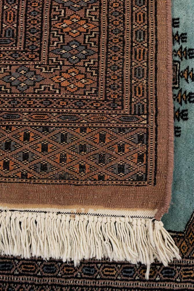 3' 3 x 4' 11 Hand Knotted Bokhara Oriental Wool Rug