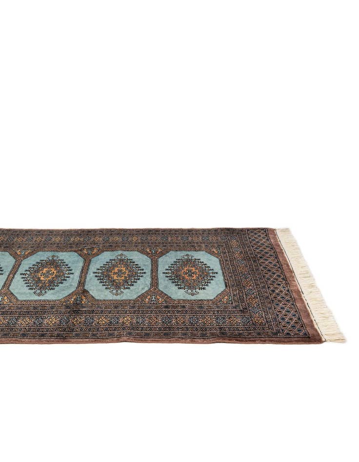 Detail image of 3' 3 x 4' 11  Hand Knotted Bokhara Oriental Wool Rug