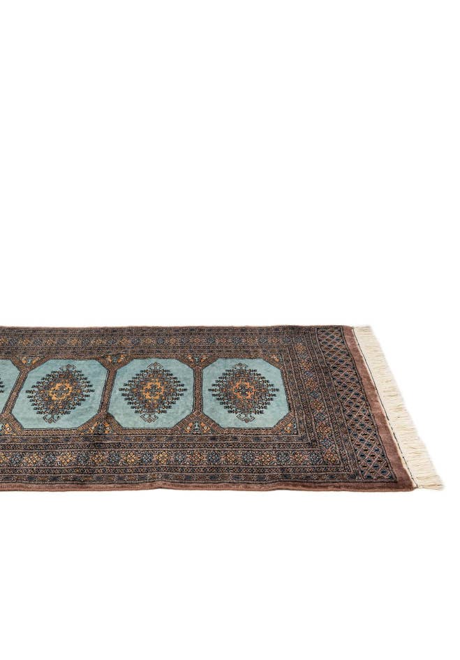 Detail image of 3' 3 x 4' 11 Hand Knotted Bokhara Oriental Wool Rug