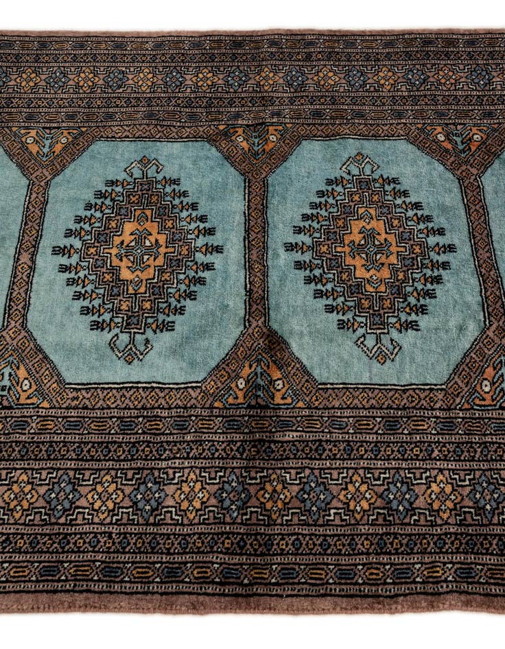 Detail image of 3' 3 x 4' 11  Hand Knotted Bokhara Oriental Wool Rug