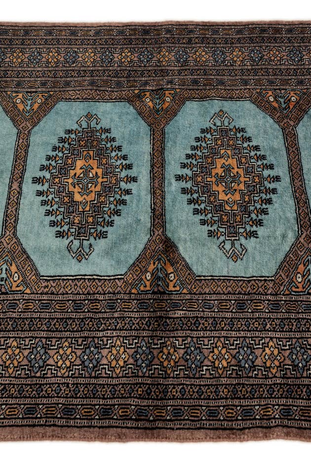 Detail image of 3' 3 x 4' 11 Hand Knotted Bokhara Oriental Wool Rug