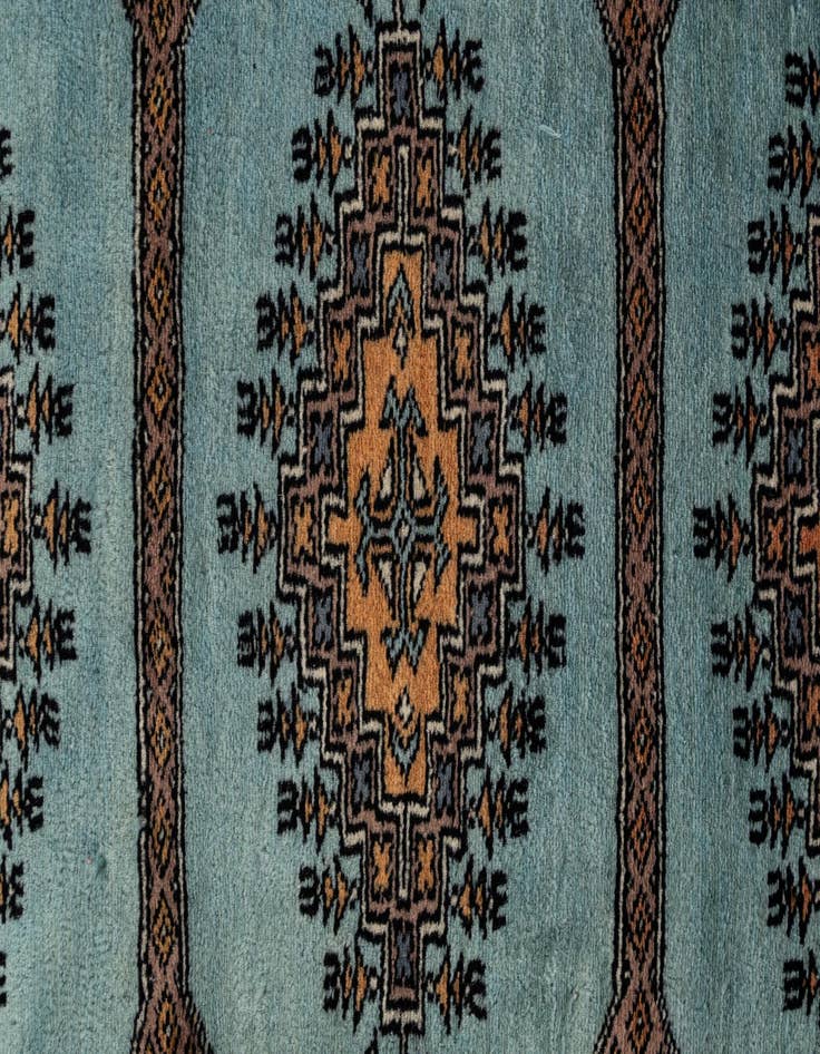 Detail image of 3' 3 x 4' 11  Hand Knotted Bokhara Oriental Wool Rug
