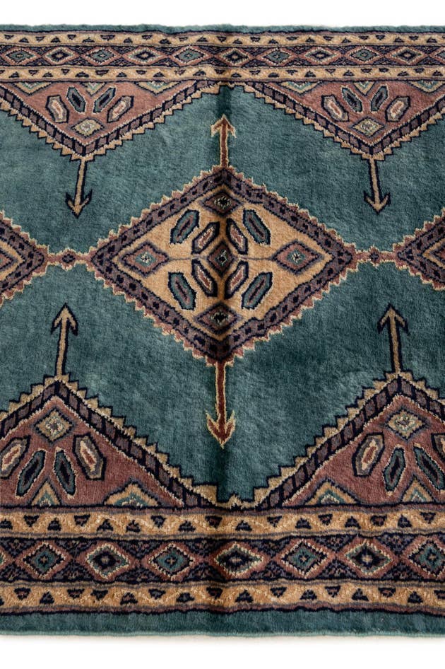 Detail image of 3' 1 x 4' 11 Hand Knotted Bokhara Rug