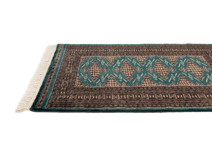 Detail image of 2' 9 x 4' 1 Hand Knotted Bokhara Oriental Wool Rug