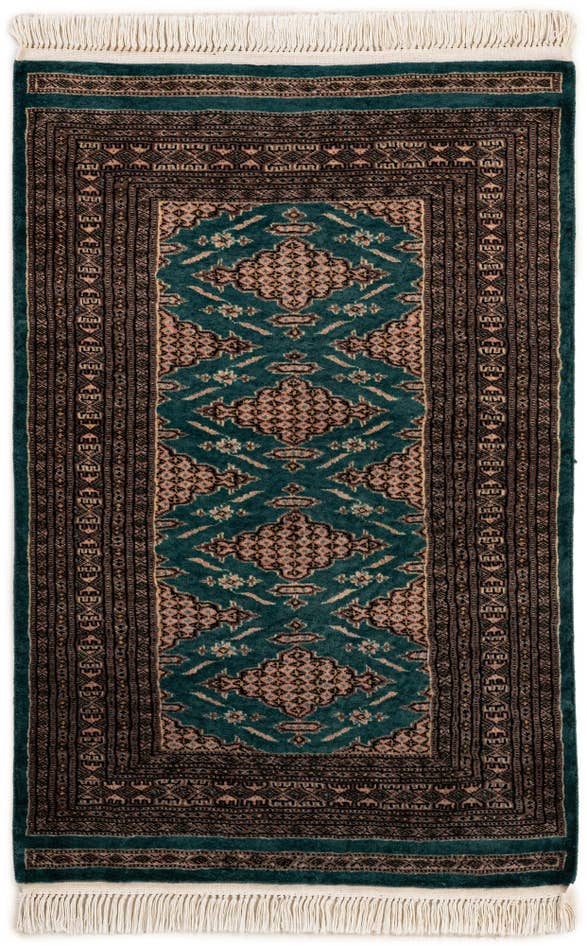 Detail image of 2' 9 x 4' 1 Hand Knotted Bokhara Oriental Wool Rug