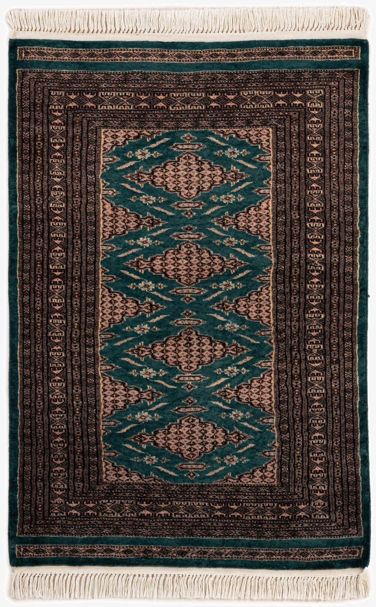 2' 9 x 4' 1  Hand Knotted Bokhara Oriental Wool Rug