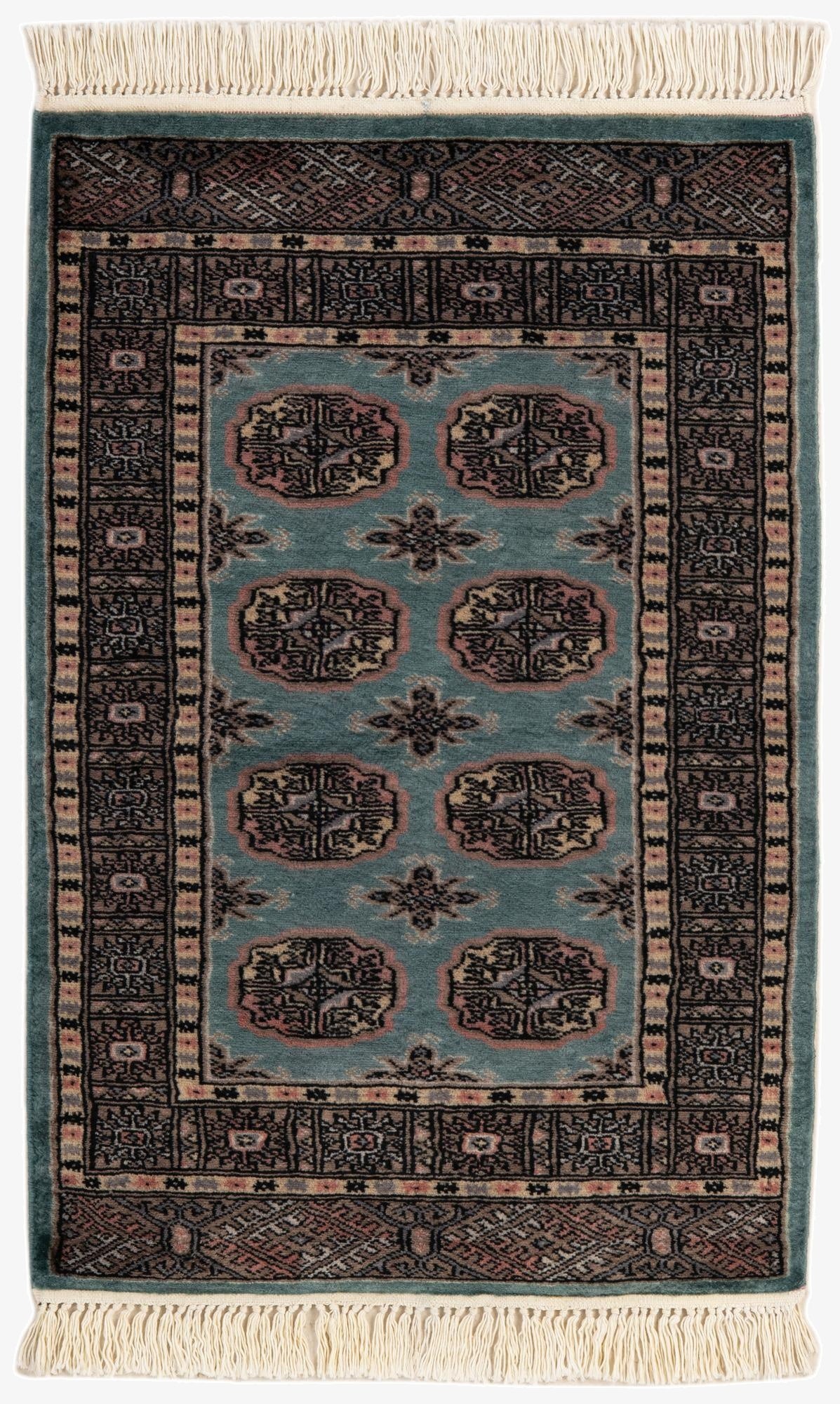 2' 1 x 3' 3  Hand Knotted Bokhara Wool Rug