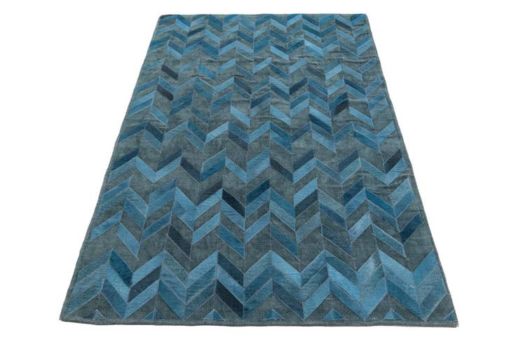 Detail image of 3' 10 x 5' 10 Cowhide Leather Rug