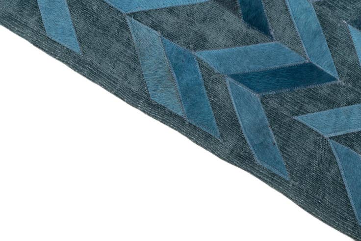 Detail image of 3' 10 x 5' 10 Cowhide Leather Rug