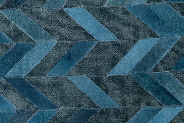 Detail image of 3' 10 x 5' 10 Cowhide Leather Rug