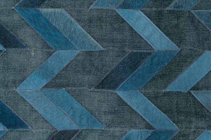 Detail image of 3' 10 x 5' 10 Cowhide Leather Rug