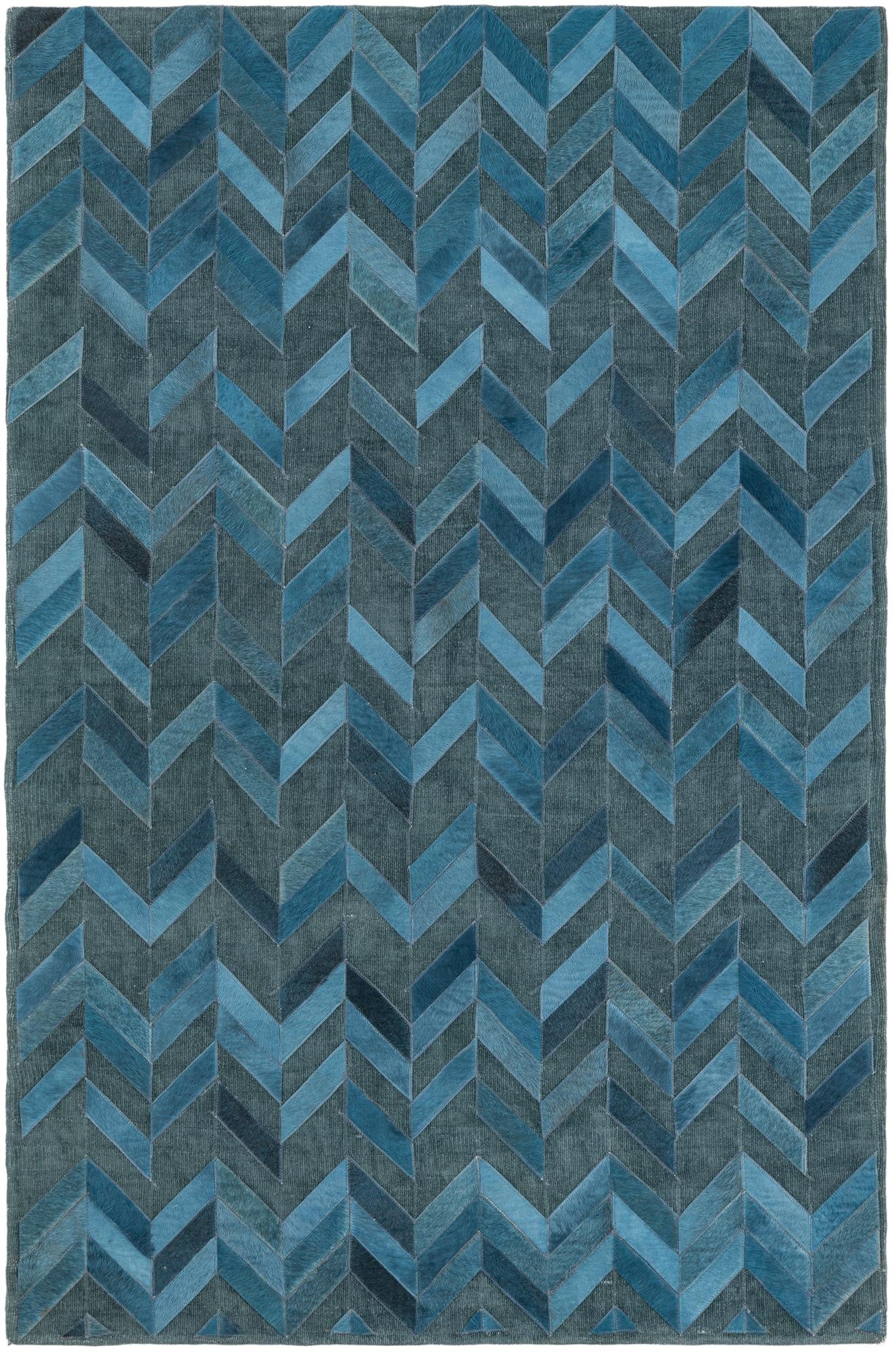 3' 10 x 5' 10 Cowhide Leather Rug