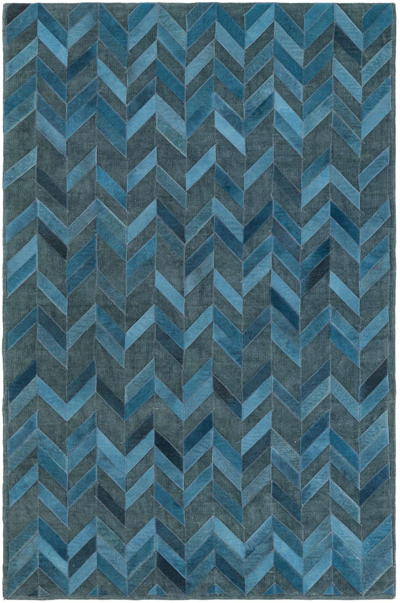 3' 10 x 5' 10 Cowhide Leather Rug