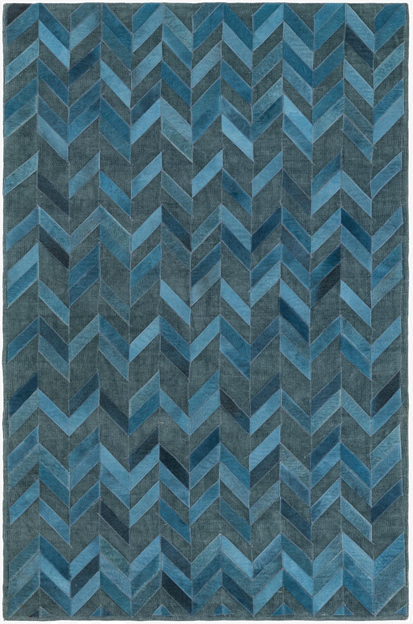 3' 10 x 5' 10 Cowhide Leather Rug