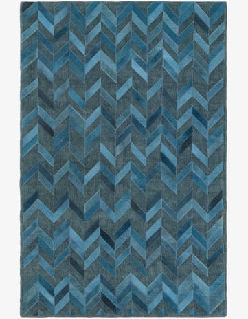 3' 10 x 5' 10 Cowhide Leather Rug