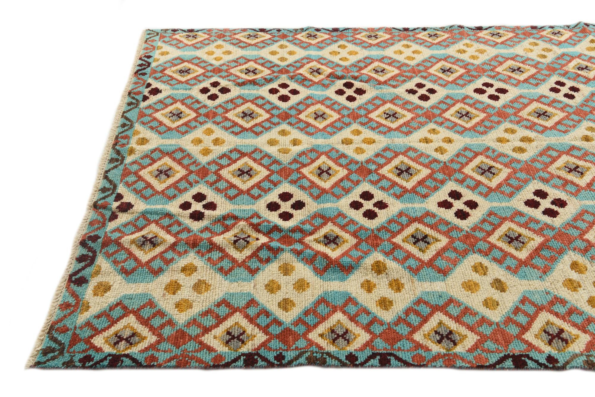 6' x 8' 3 Hand Knotted Darya Wool Rug