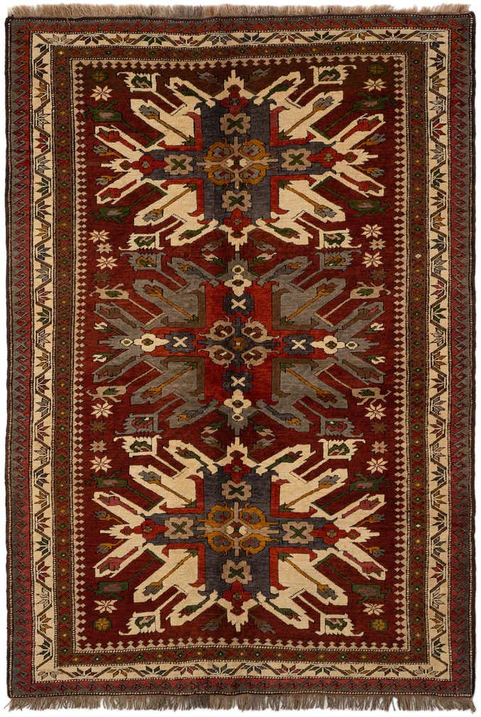 5' 1 x 7' 5 Hand Knotted Kars Wool Rug