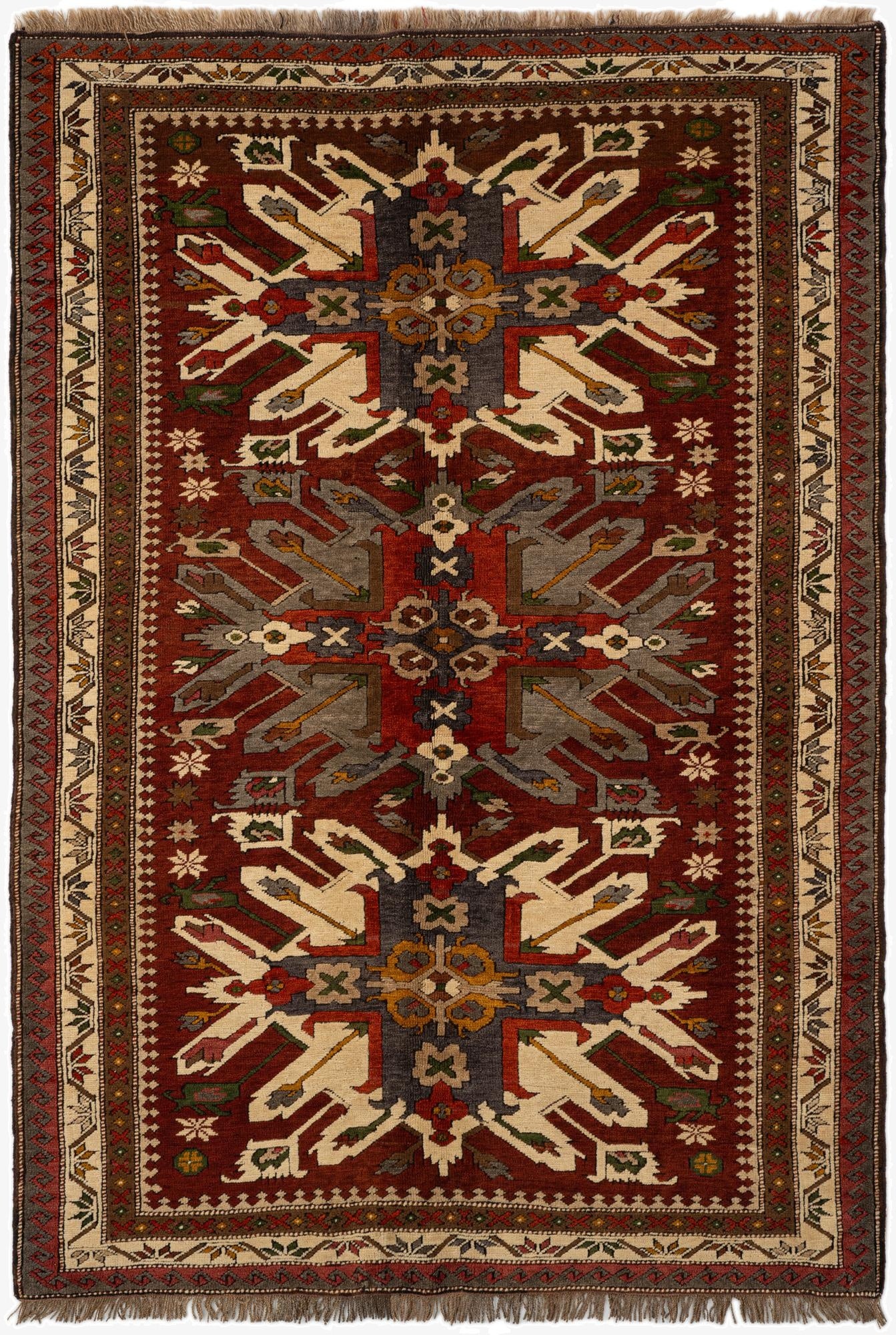 5' 1 x 7' 5  Hand Knotted Kars Wool Rug