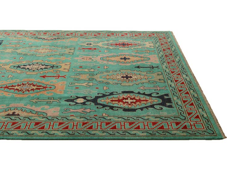 Detail image of 6' 8 x 9' 9 Hand Knotted Kazak Rug