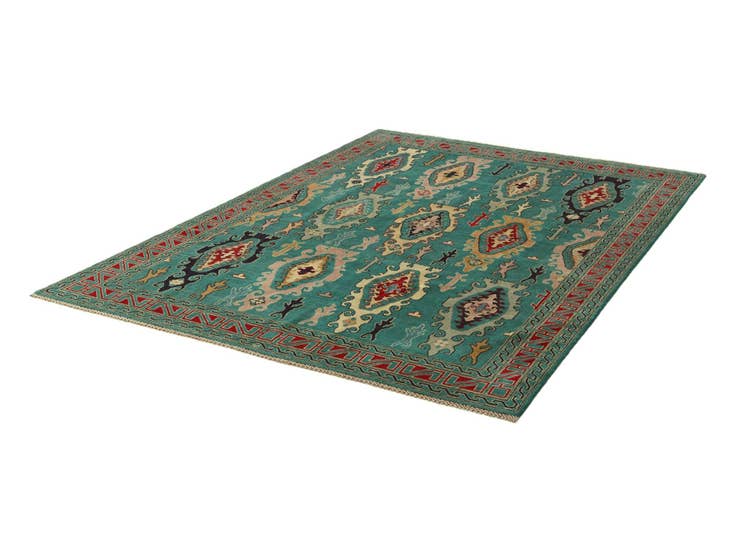 Detail image of 6' 8 x 9' 8 Hand Knotted Kazak Rug
