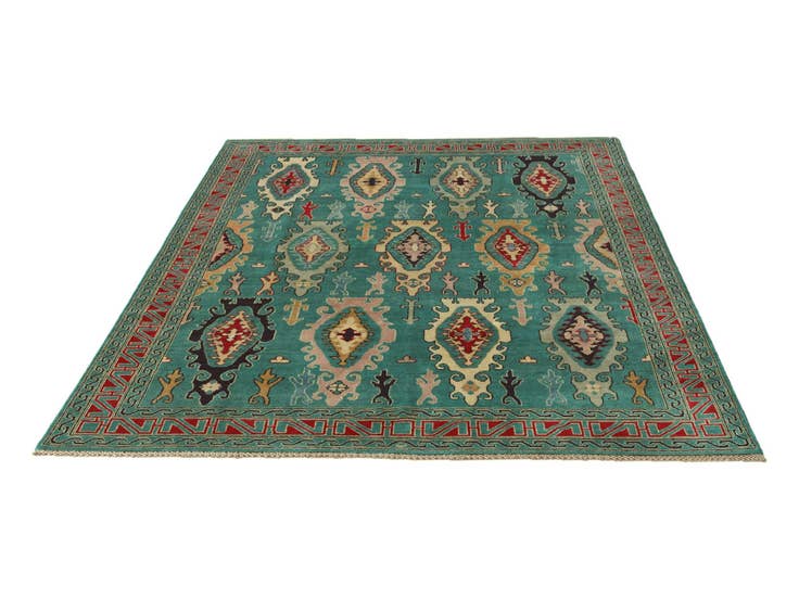 Detail image of 6' 8 x 9' 8 Hand Knotted Kazak Rug