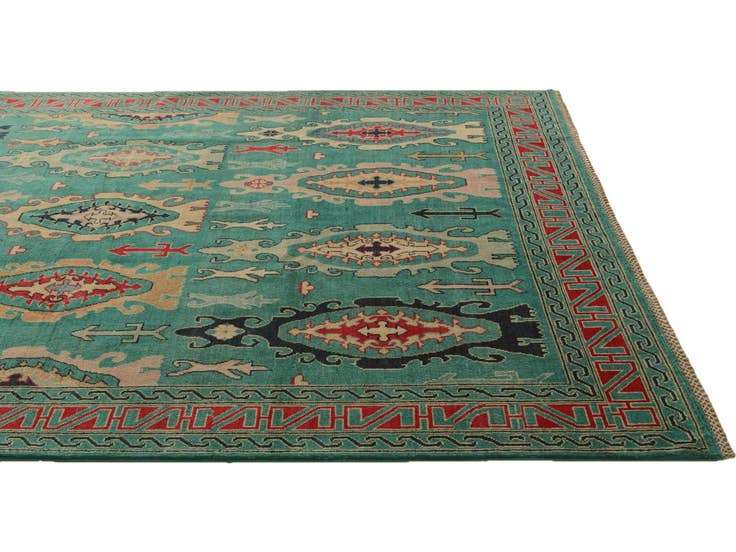 Detail image of 6' 8 x 9' 8 Hand Knotted Kazak Rug
