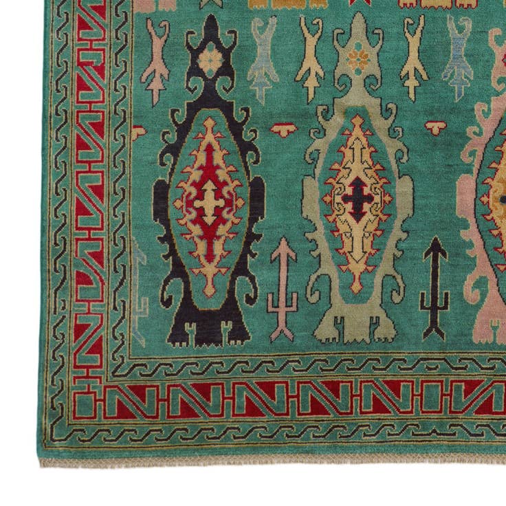 Detail image of 6' 8 x 9' 8 Hand Knotted Kazak Rug