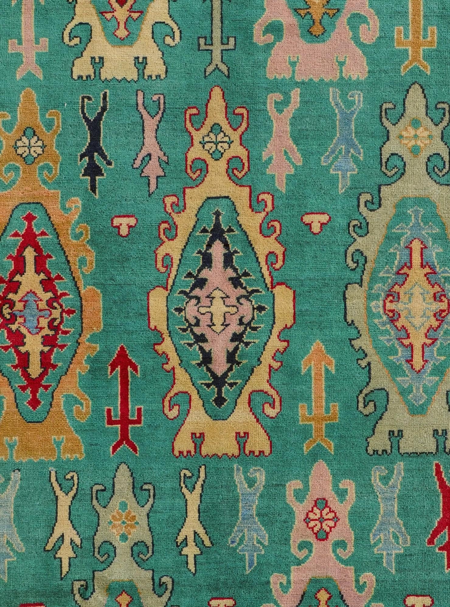 6' 8 x 9' 8 Hand Knotted Kazak Rug