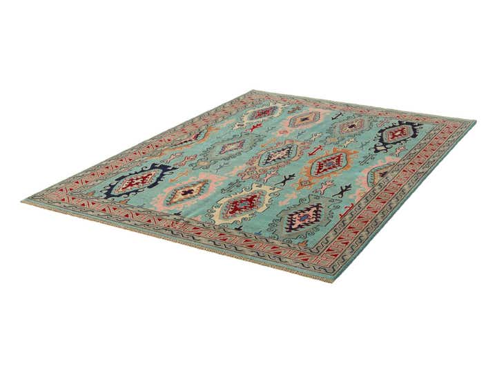 5' 7 x 7' 10 Hand Knotted Kazak Rug