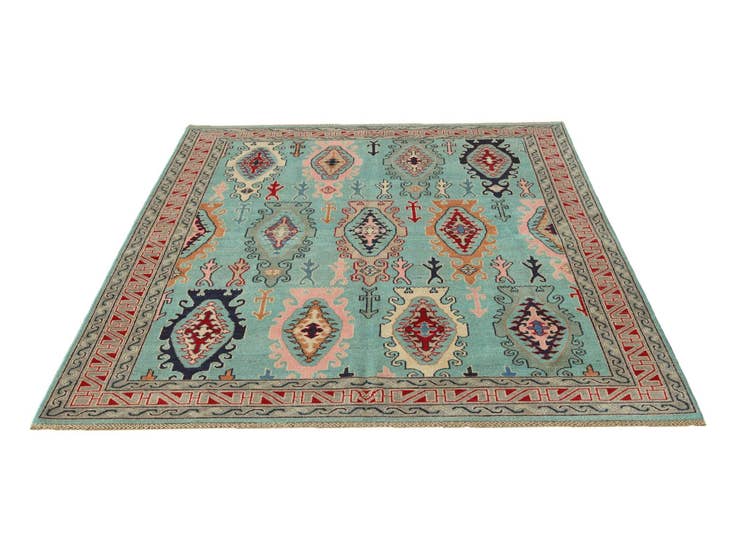 Detail image of 5' 7 x 7' 10 Hand Knotted Kazak Rug