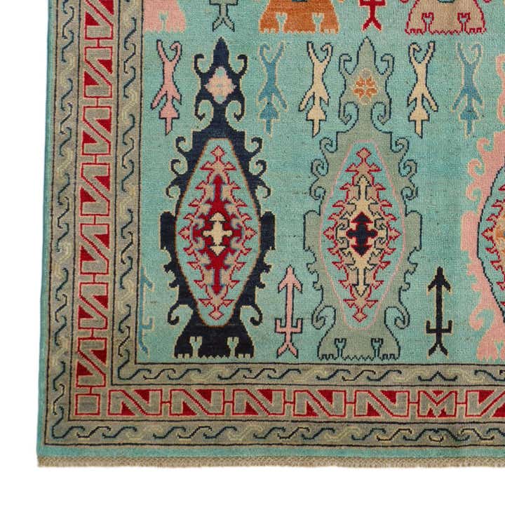 5' 7 x 7' 10 Hand Knotted Kazak Rug