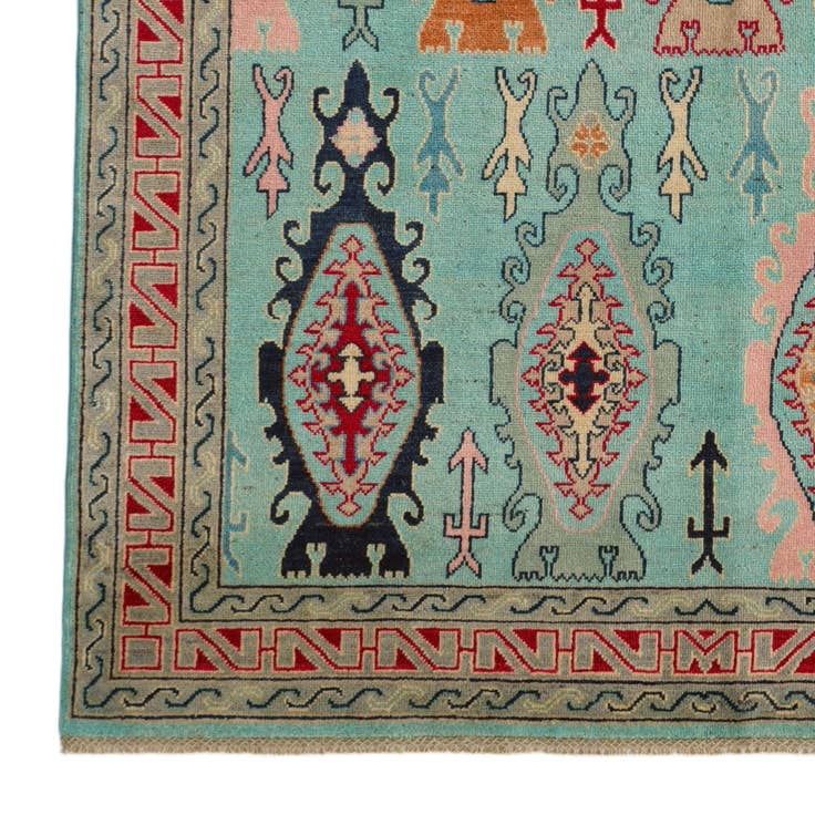 Detail image of 5' 7 x 7' 10 Hand Knotted Kazak Rug