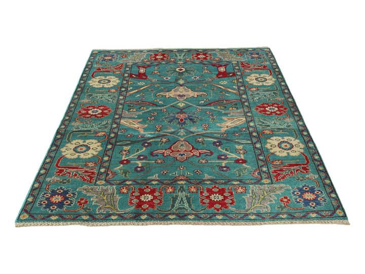 4' 2 x 6' 3 Hand Knotted Kazak Rug