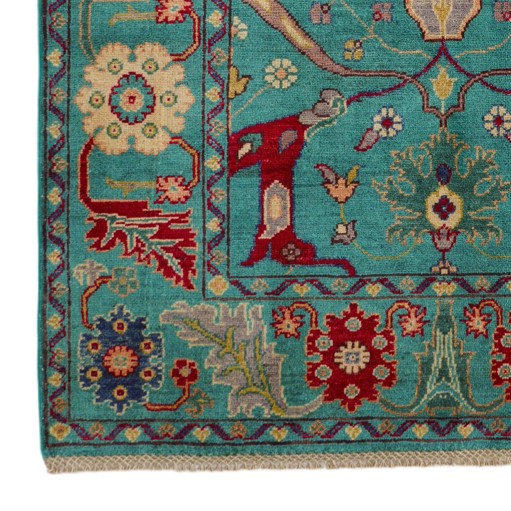 4' 2 x 6' 3 Hand Knotted Kazak Rug