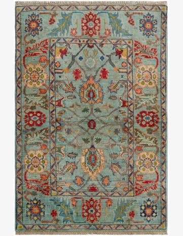 3' 3 x 4' 10 Hand Knotted Kazak Rug