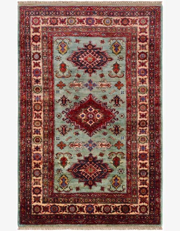 3' 4 x 5' 1 Hand Knotted Kazak Rug