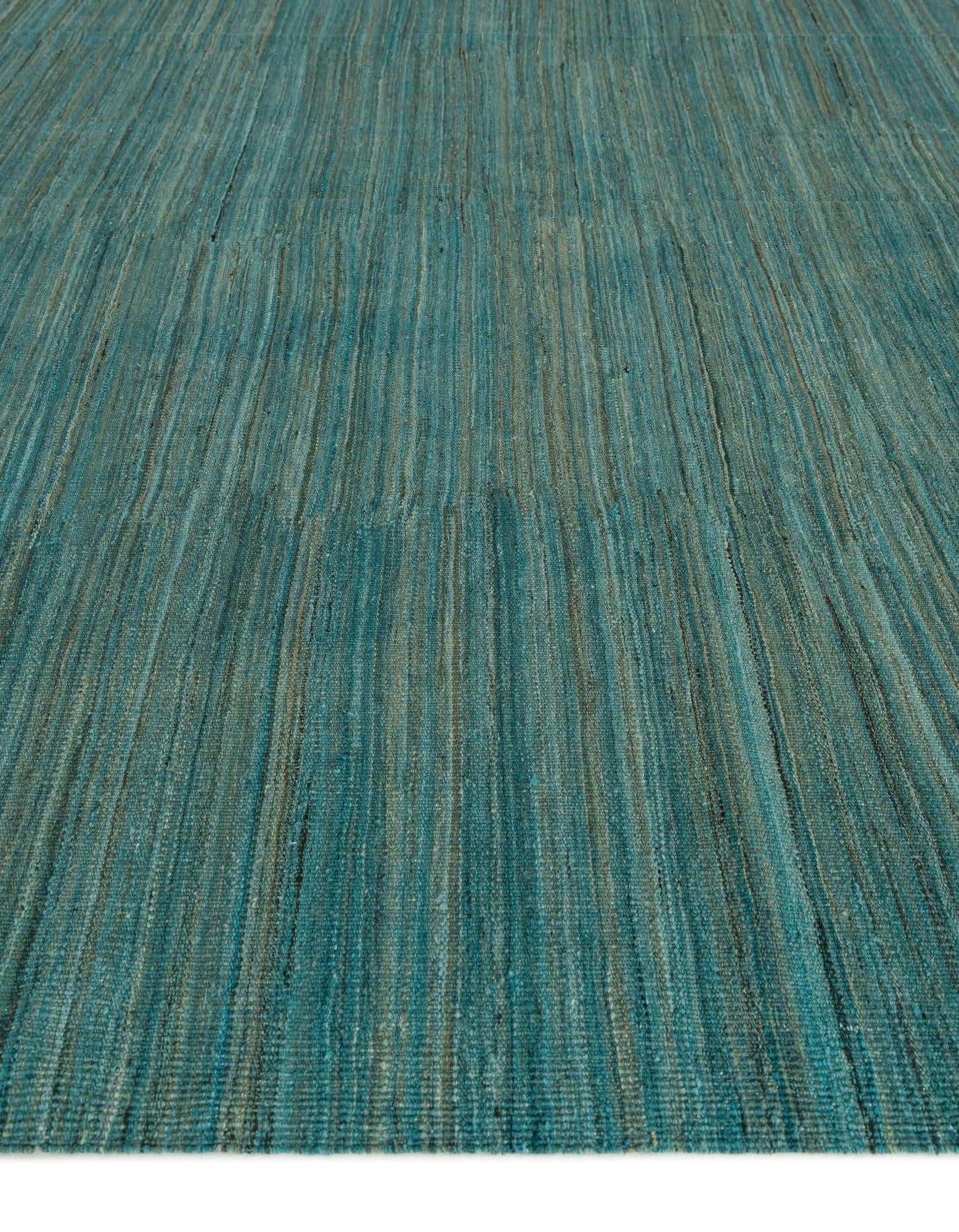 12' 6 x 18' 6 Hand Woven Kilim Afghan Wool Rug