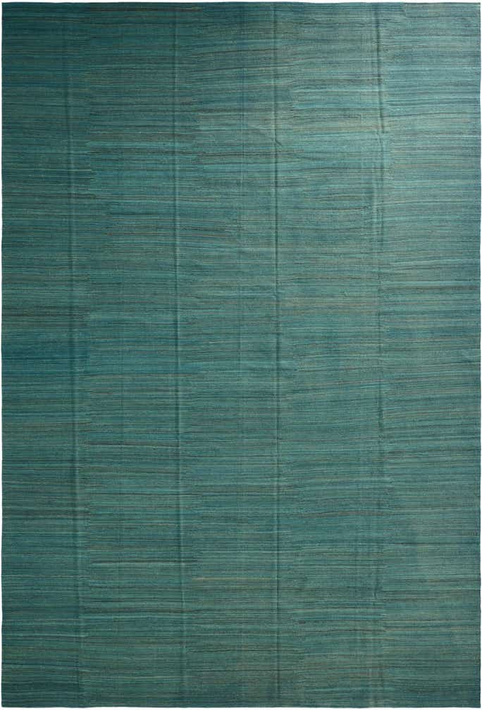 12' 6 x 18' 6 Hand Woven Kilim Afghan Wool Rug