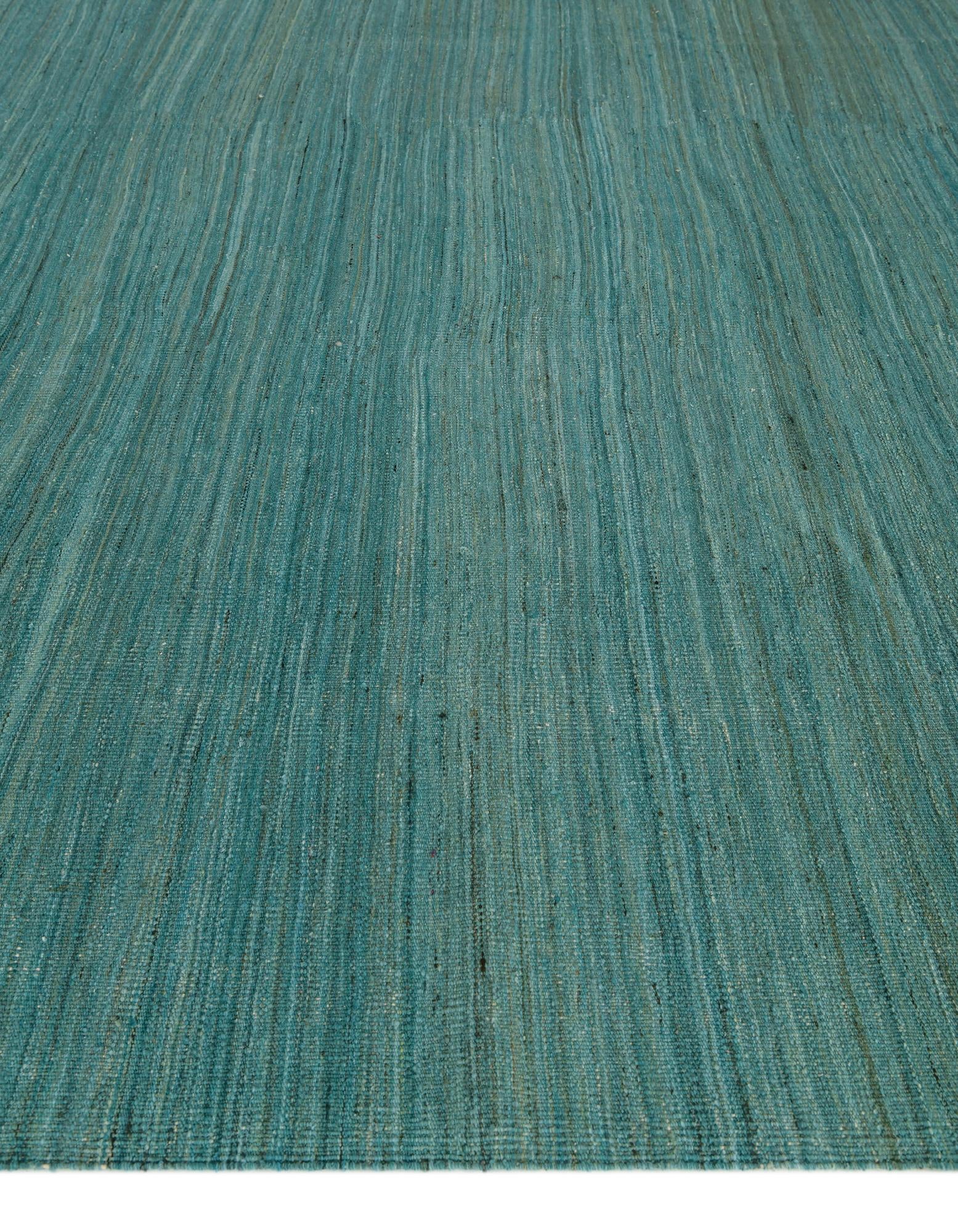 13' 5 x 17' 11 Hand Woven Kilim Afghan Wool Rug