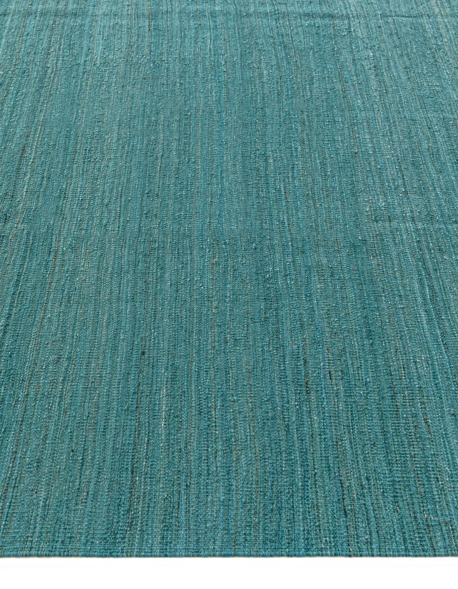 6' 9 x 9' 8 Hand Woven Kilim Modern Wool Rug