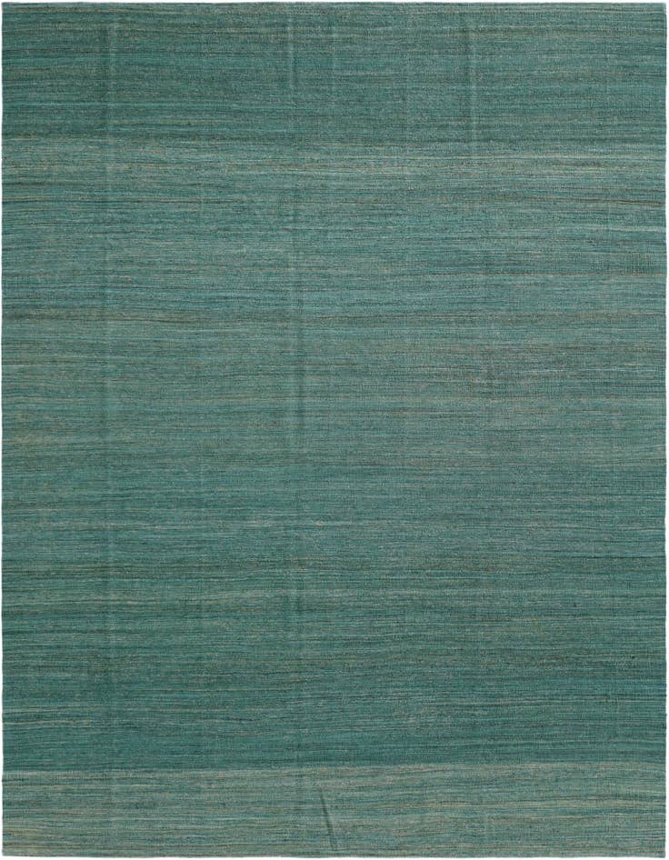 Detail image of 9' 7 x 12' 6 Hand Woven Kilim Modern Wool Rug