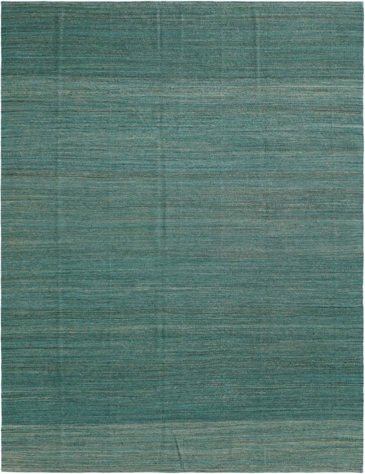 Detail image of 9' 7 x 12' 6 Hand Woven Kilim Modern Wool Rug