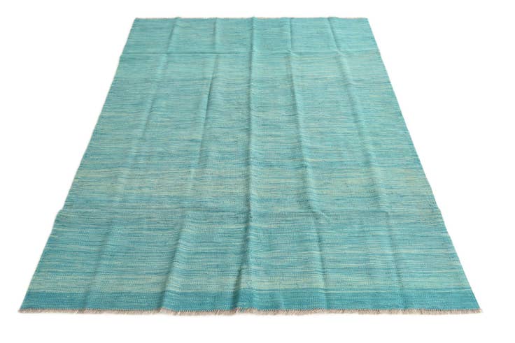 Detail image of 4' 10 x 6' 7 Hand Woven Kilim Modern Wool Rug