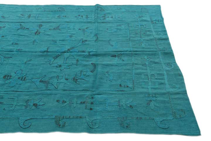 5' 4 x 7' 7 Hand Woven Kilim Suzani Wool Rug