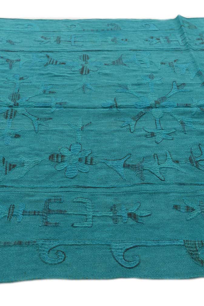 5' 4 x 7' 7 Hand Woven Kilim Suzani Wool Rug
